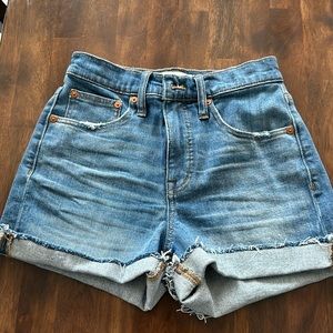 Madewell High Rise Jean Shorts